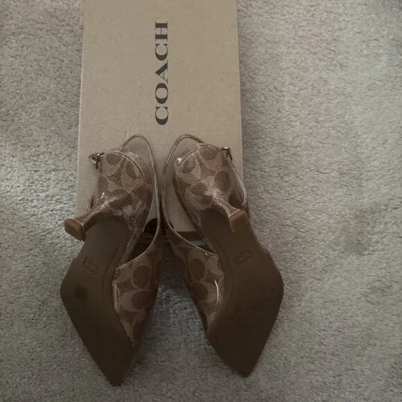 Coach Roxanne Signature Pump Shoes Kitten Heel - Picture 6 of 8